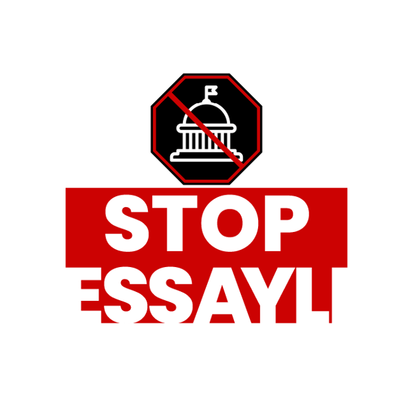 Stop Essayli profile picture - white text variant